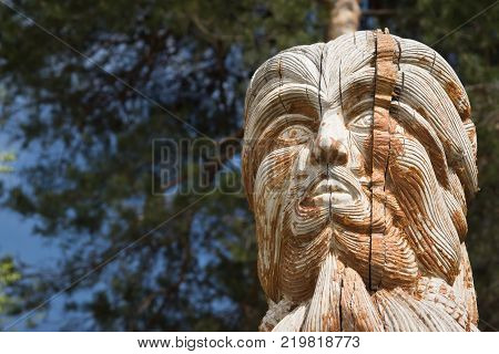 Wooden Statue Of The Idol.