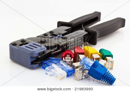 Cat5 케이블 잭 및 압착 공구
