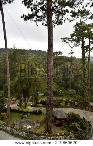 Manila, Philippines, December 12, 2017, Road From Manila To Baguio City View With Car