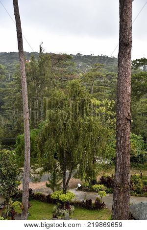 Manila, Philippines, December 12, 2017, Road From Manila To Baguio City View With Car