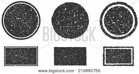 Grunge Stamps Collection for Labels and Badges . Vector textures. Blank shapes.
