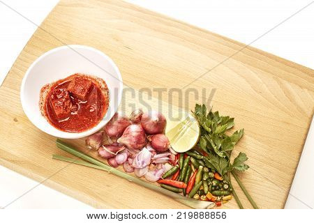 Fermented Bean Curd (fu Ru) Spicy Salad  Thai Style Food, Top View