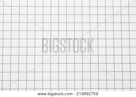 White note paper. black graph lines. Sheet of looseleaf paper, detailed lined paper texture