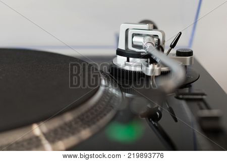 Vinyl Record Player. Details Of The Turntable Player.