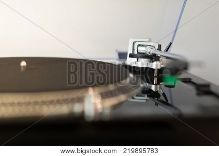 Vinyl Record Player. Details Of The Turntable Player.