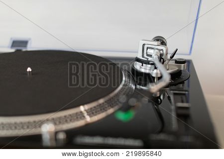 Vinyl Record Player. Details Of The Turntable Player.
