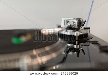 Vinyl Record Player. Details Of The Turntable Player.