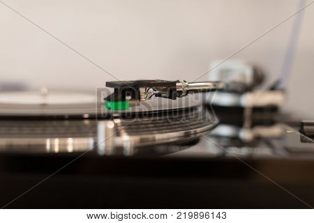 Vinyl Record Player. Details Of The Turntable Player.
