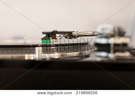 Vinyl Record Player. Details Of The Turntable Player.