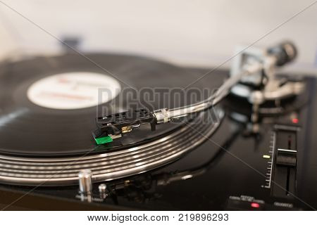 Vinyl Record Player. Details Of The Turntable Player.