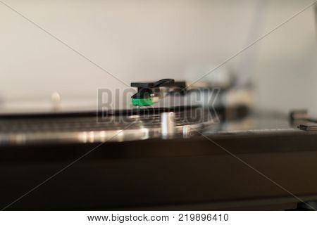 Vinyl Record Player. Details Of The Turntable Player.