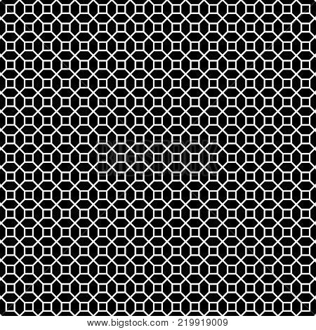 Traditional black and white classic geometric pattern background