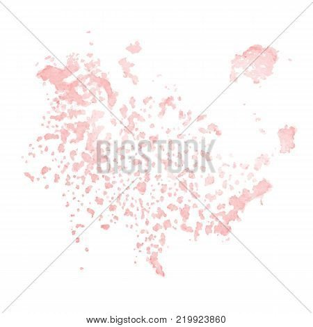 Vector colorful detailed backdrop with watercolor texture. Abstract stain isolated on white background. Design template for poster card banner flyers invitation brochure sale.