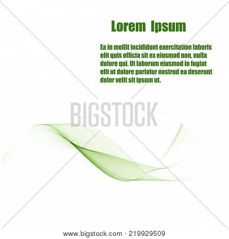 Abstract vector background, green waved lines for brochure, website, flyer design. illustration eps10