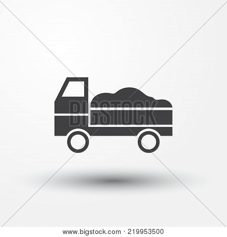 delivery vector web on gray background. Vector illustration.