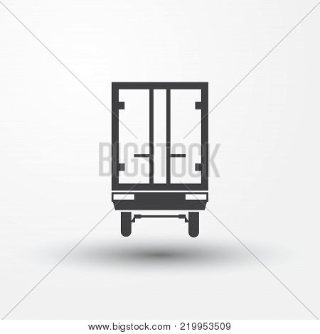delivery vector web on gray background. Vector illustration.