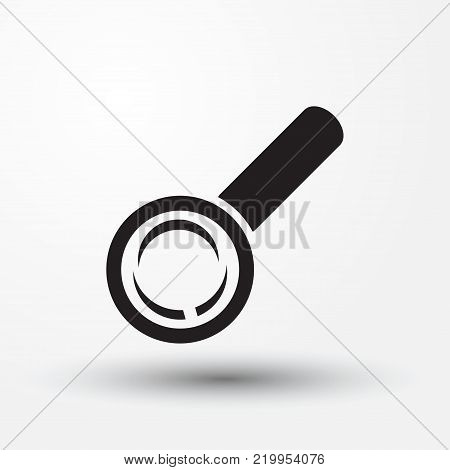 Glass vector web icon. magnifying glass vector icon.