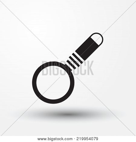 Glass vector web icon. magnifying glass vector icon.