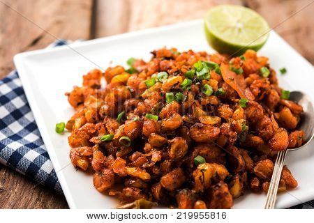 Crispy Corn Masala or chatpata corn or makka, popular indian snack