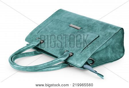 Purple clutch bag isolated on white background
