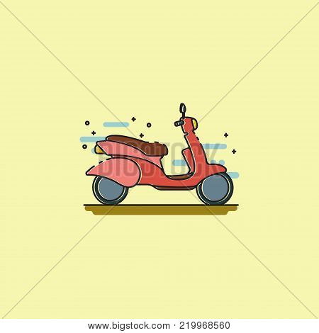 transportation motorcycle classic icon vector design concept