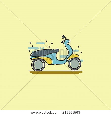 transportation motorcycle classic icon vector design concept