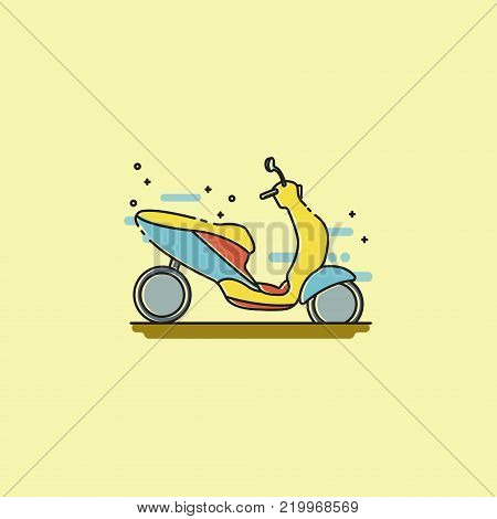 transportation motorcycle classic icon vector design concept