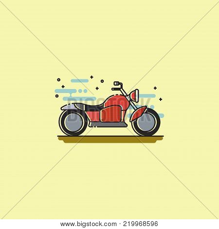 transportation motocycle classic icon vector design concept