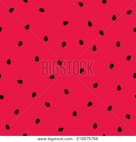 Seamless pattern with watermelon seeds. vector illustration.
