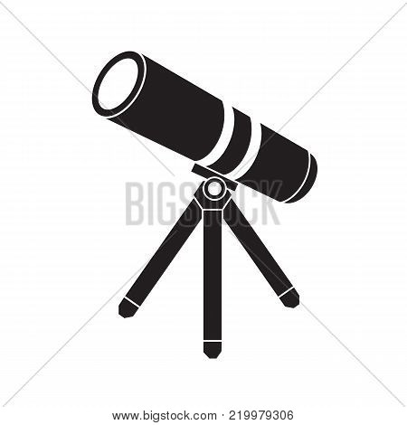 Telescope tool icon over white background. Stock vector illustration.