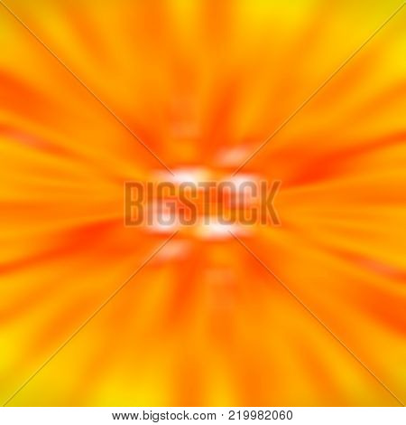 orange blurred of radius sun. Centered yellow orange summer sun light burst.