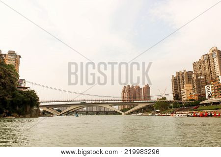Close up of view Riverside area of Bitan in Taipei,Taiwan