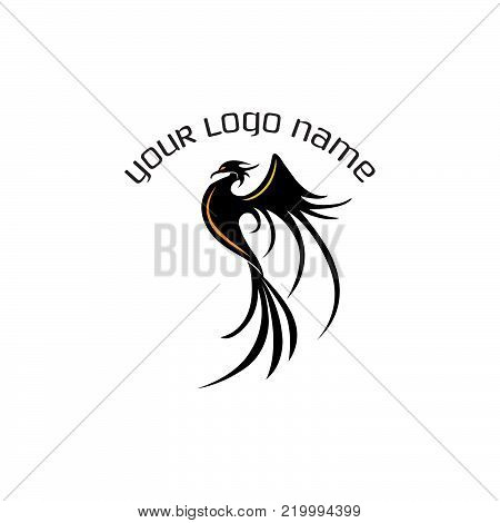 Amazing Filled Phoenix Bird Vector Logo HD