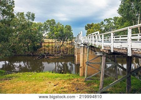 Rawsonville Bridge over the Macquarie River near Dubbo Australia