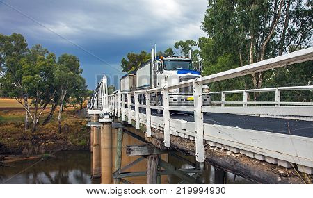 Rawsonville Bridge over the Macquarie River near Dubbo Australia