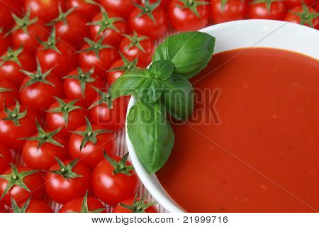 Soupe de tomates fraîches