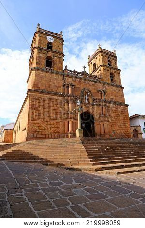 Church in Barichara - Cathedral of Barichara Santander in Colombia, South America
