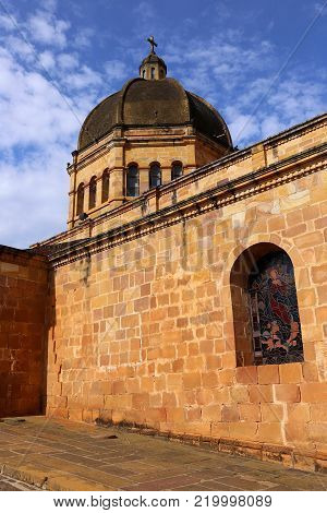 Church in Barichara - Cathedral of Barichara Santander in Colombia, South America