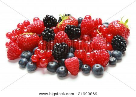 Berries On A White Background