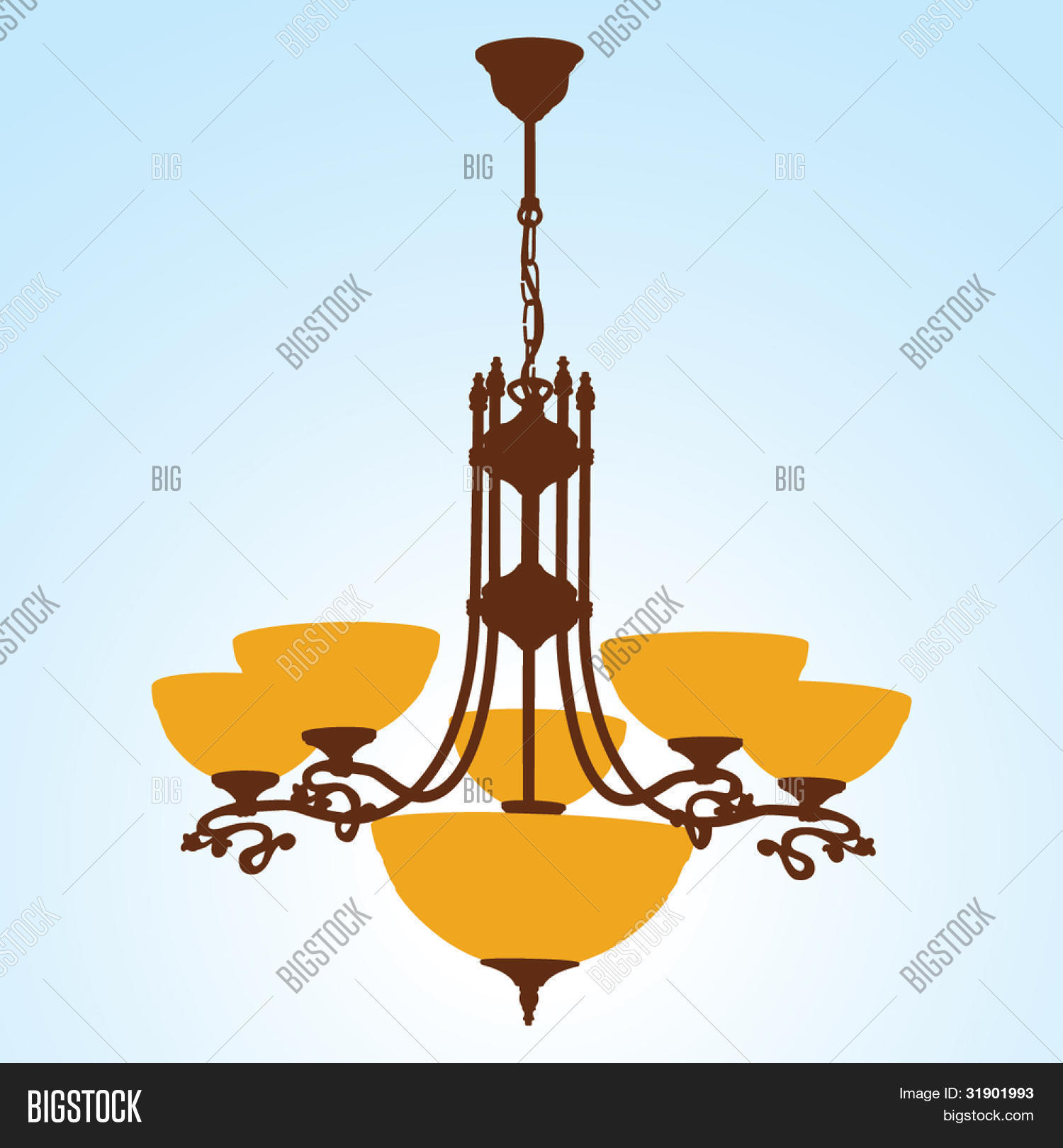 Chandelier Silhouette Vector & Photo (Free Trial) Bigstock