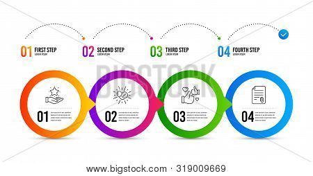Medical Drugs, Like And Loyalty Program Line Icons Set. Timeline Infographic. Attachment Sign. Medic