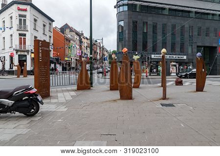 Brussels, Belgium - June 5, 2019: The European Citizens Art By Artist Susanne Boerner.