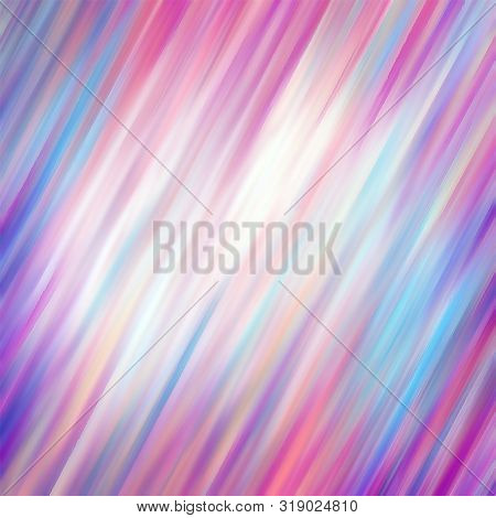 Beautiful Colored Background Of Oblique Stripes With Lightening In The Center. Violet, Pink And Blue