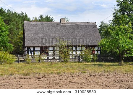 Ethno House In Open-air Museum, Polish Folk Culture. Poland, Europe