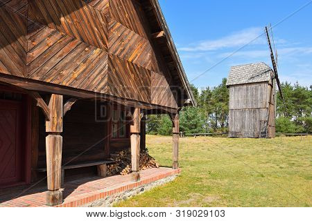 Ethno House In Open-air Museum, Polish Folk Culture. Poland, Europe