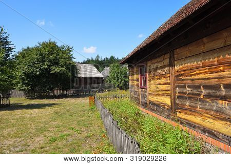 Ethno House In Open-air Museum, Polish Folk Culture. Poland, Europe