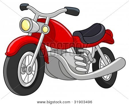 Červená motorka