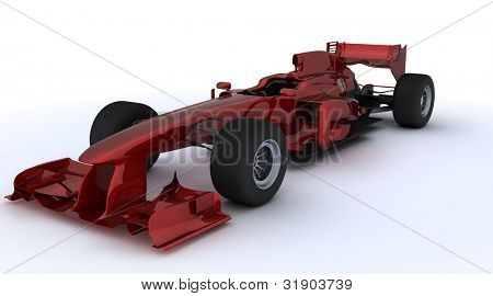 rendu 3D d'une voiture de course de formule 1