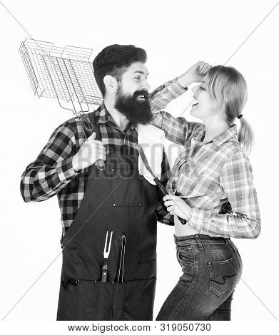 Family Barbeque. Family Weekend. Picnic Barbecue. Food Cooking Recipe. Tools For Roasting Meat. Coup