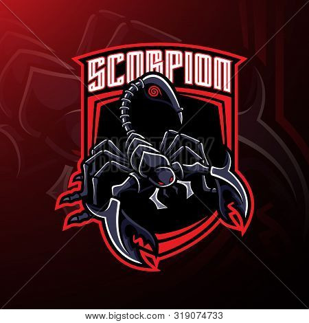 Scorpion Sport Mascot Logo Design With Text